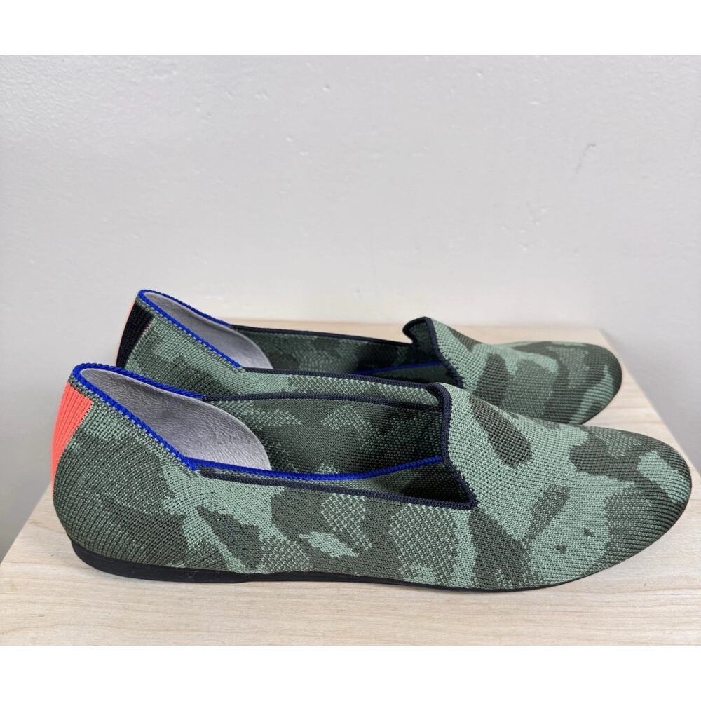 Rothy's The Loafer Womens Size 8 Olive Camo Green Round Toe Flat Shoes RETIRED